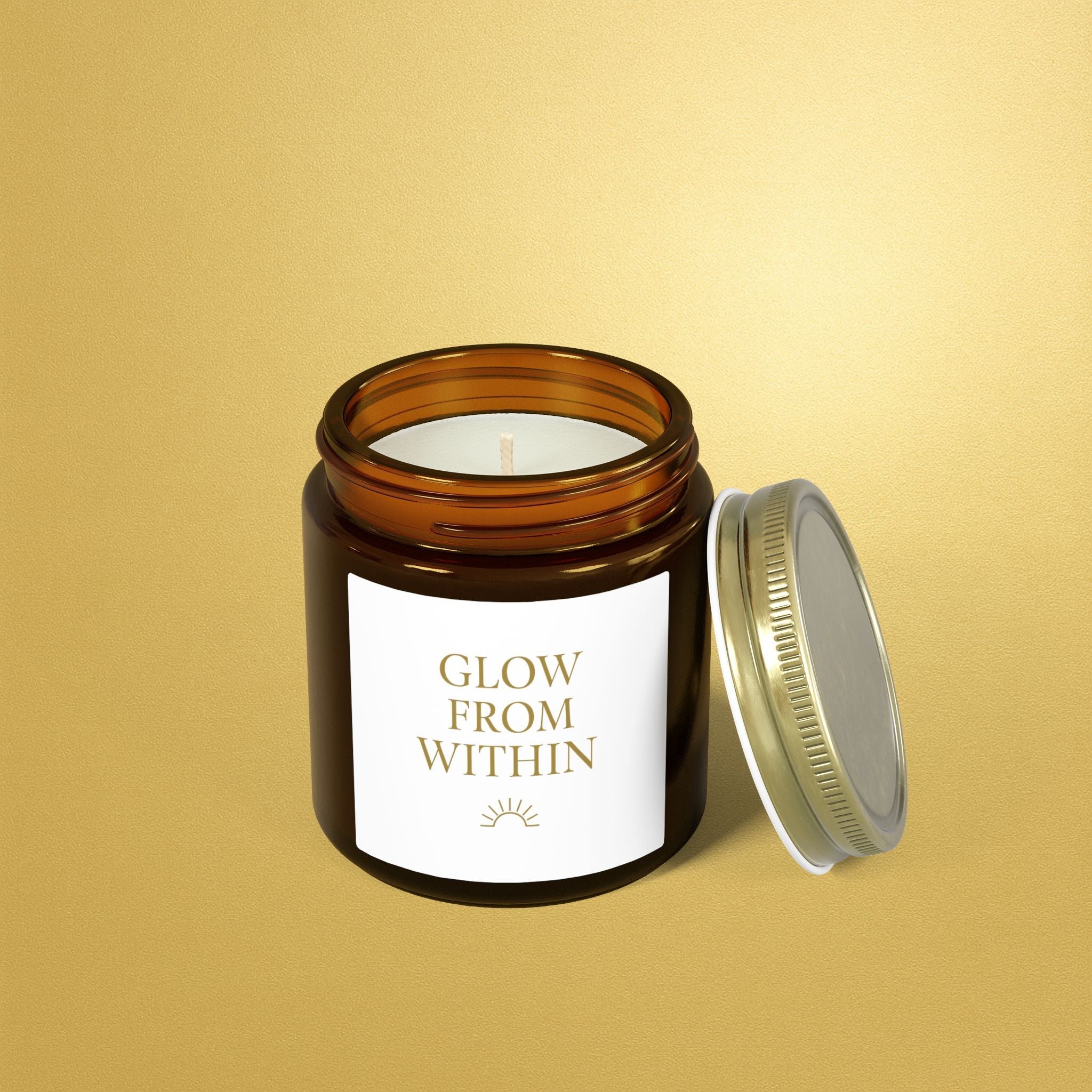 Glow From Within Scented Candle — Coconut Apricot Wax (4oz, 9oz) - AURA BY RS ®