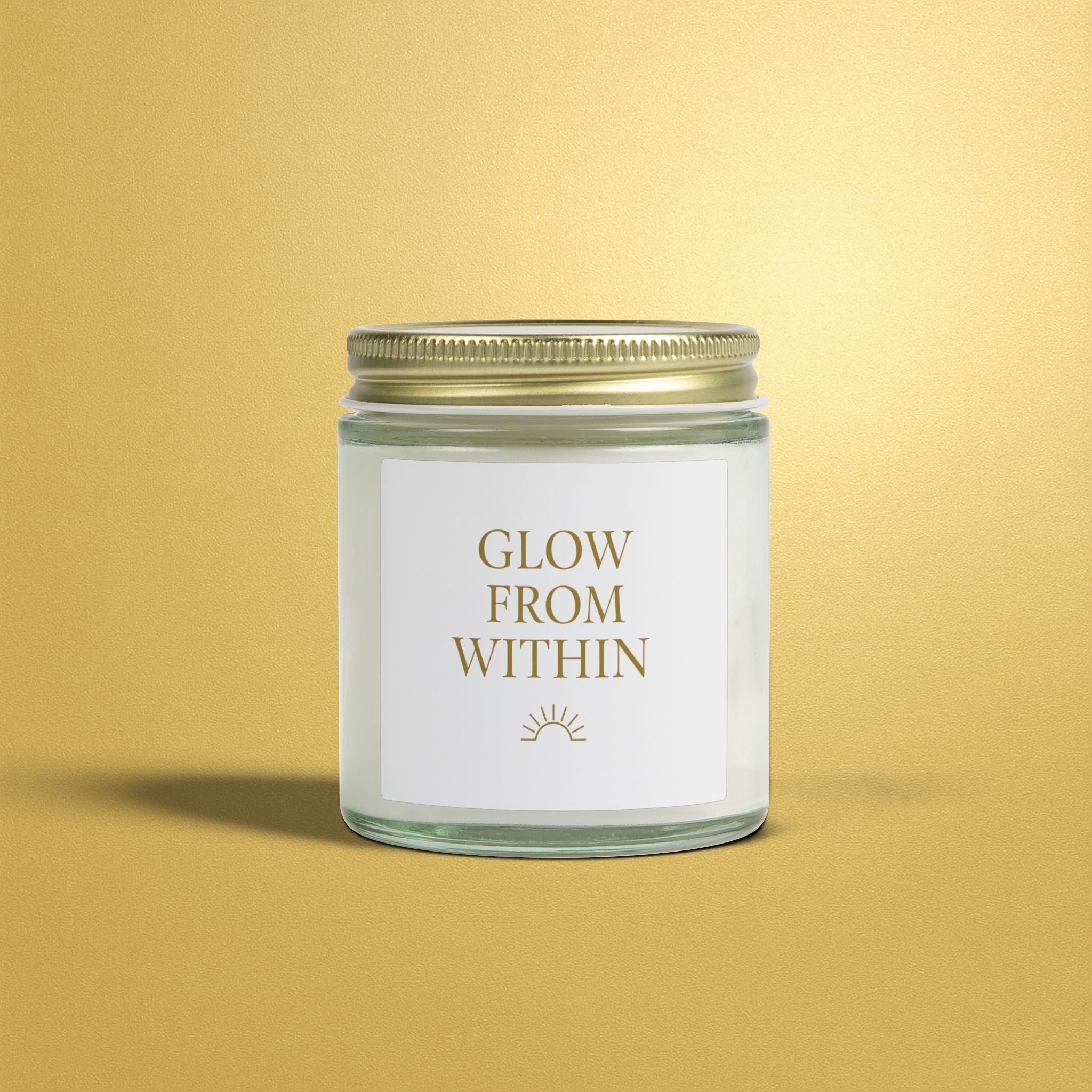 Glow From Within Scented Candle — Coconut Apricot Wax (4oz, 9oz) - AURA BY RS ®