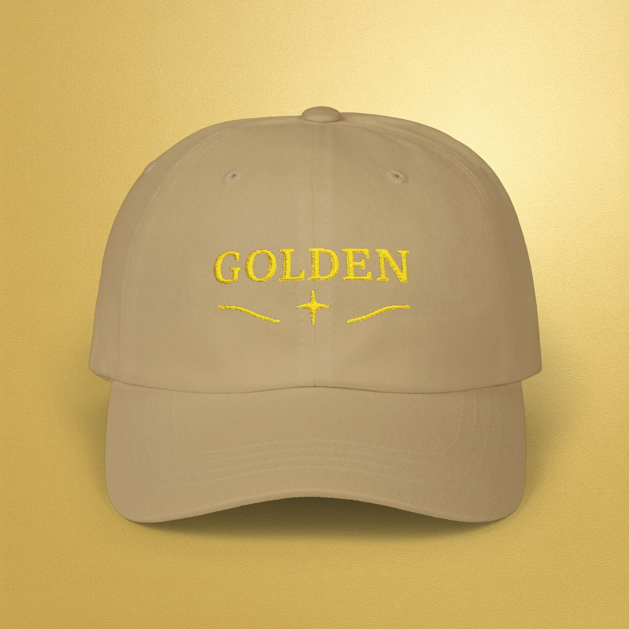 Golden Embroidered — Classic Baseball Hat - AURA BY RS ®