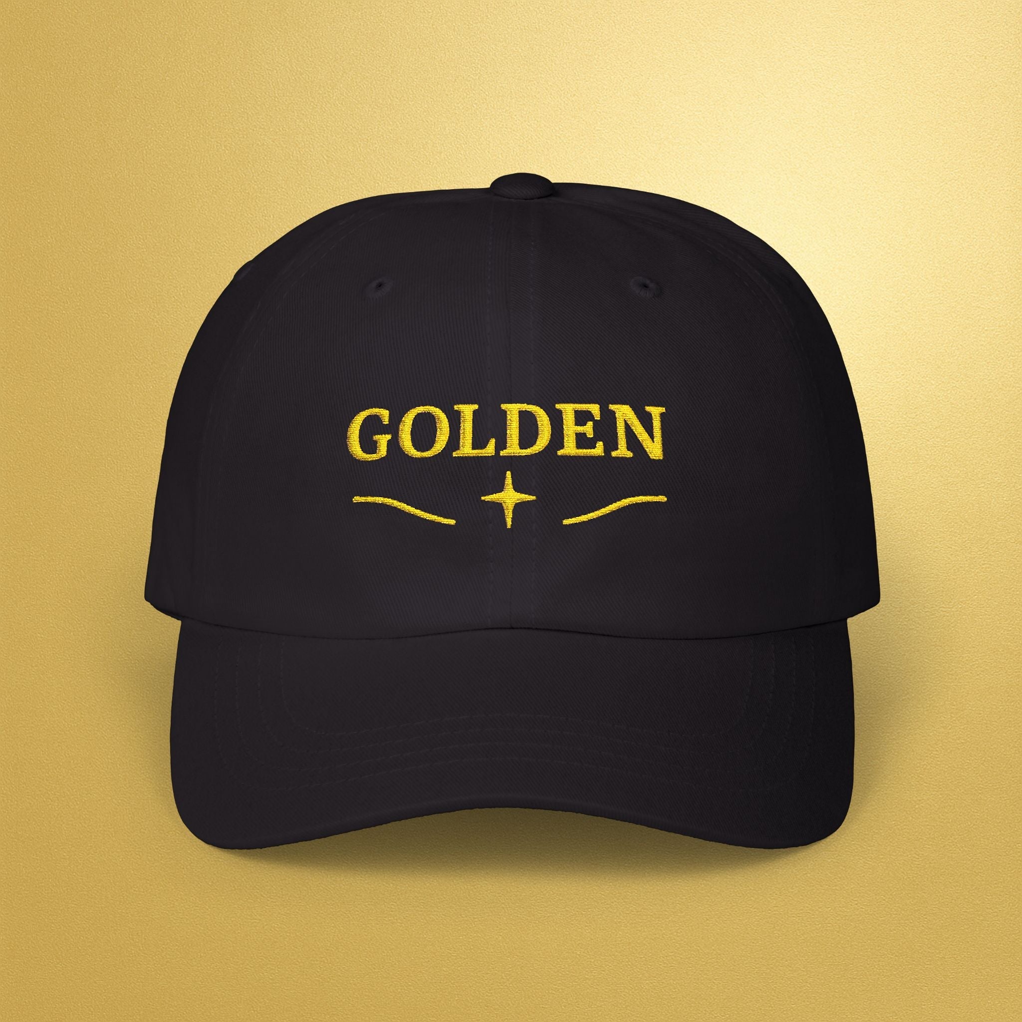 Golden Embroidered — Classic Baseball Hat - AURA BY RS ®