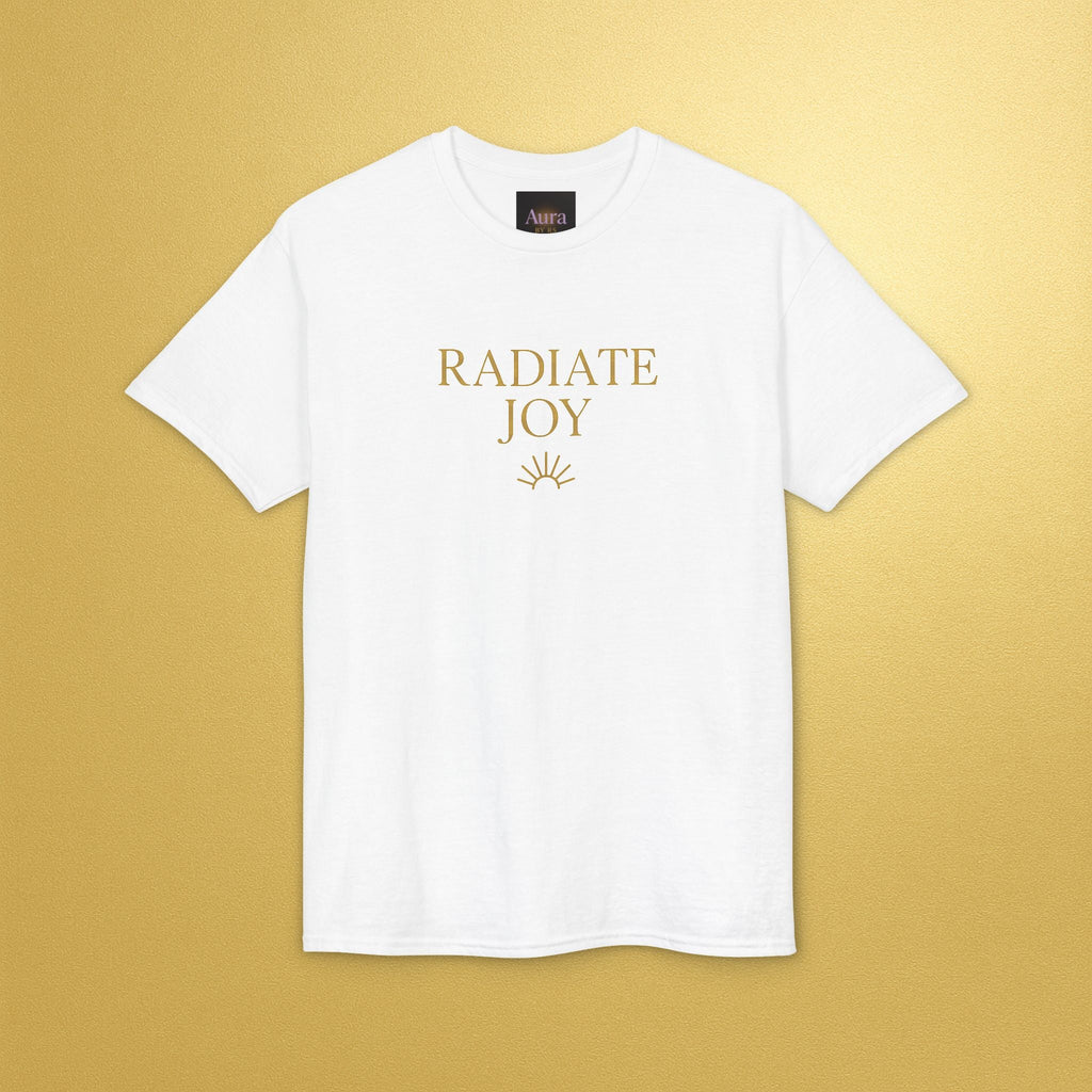 Radiate Joy Aura T-Shirt — Positive Message Tee - AURA BY RS ®