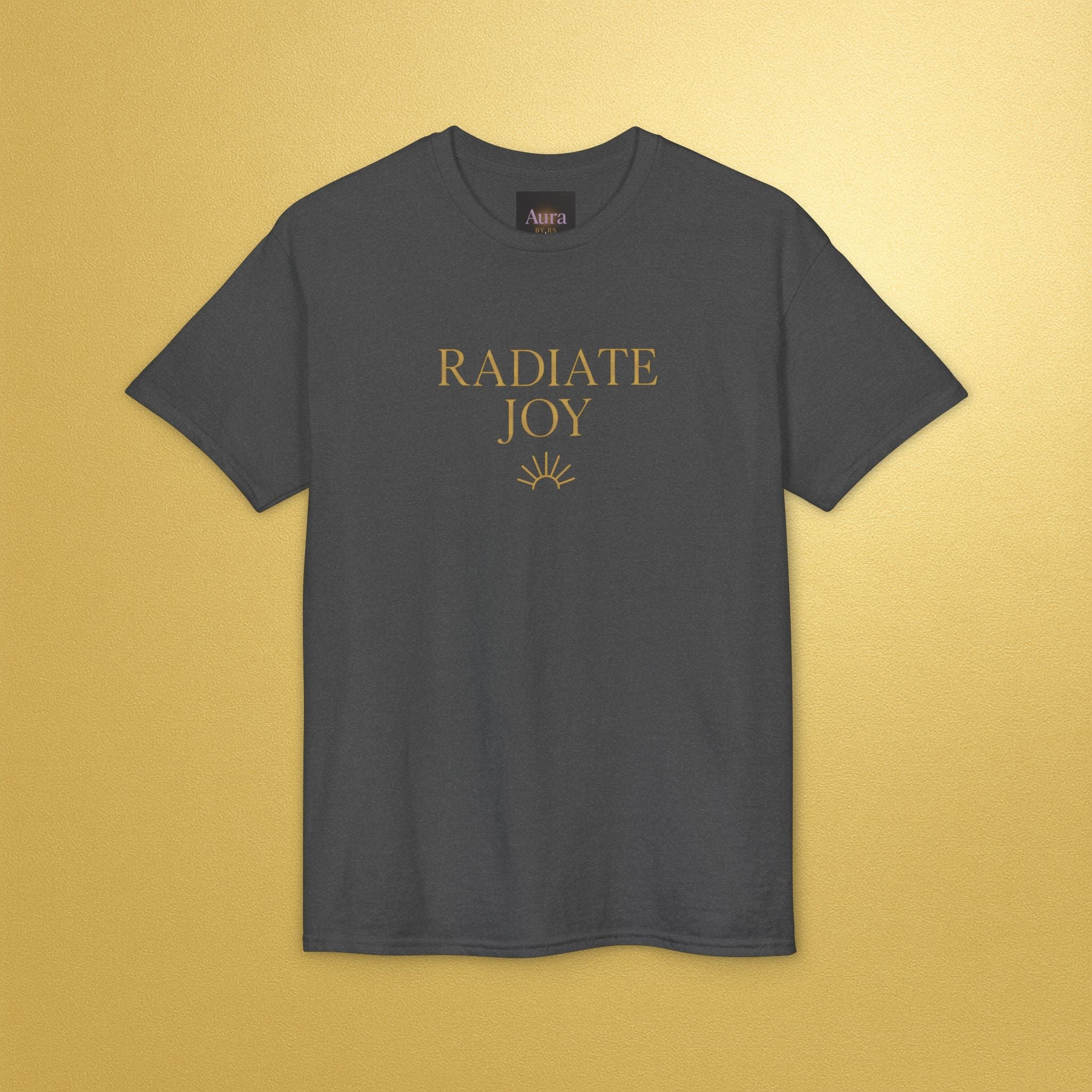 Radiate Joy Aura T-Shirt — Positive Message Tee - AURA BY RS ®