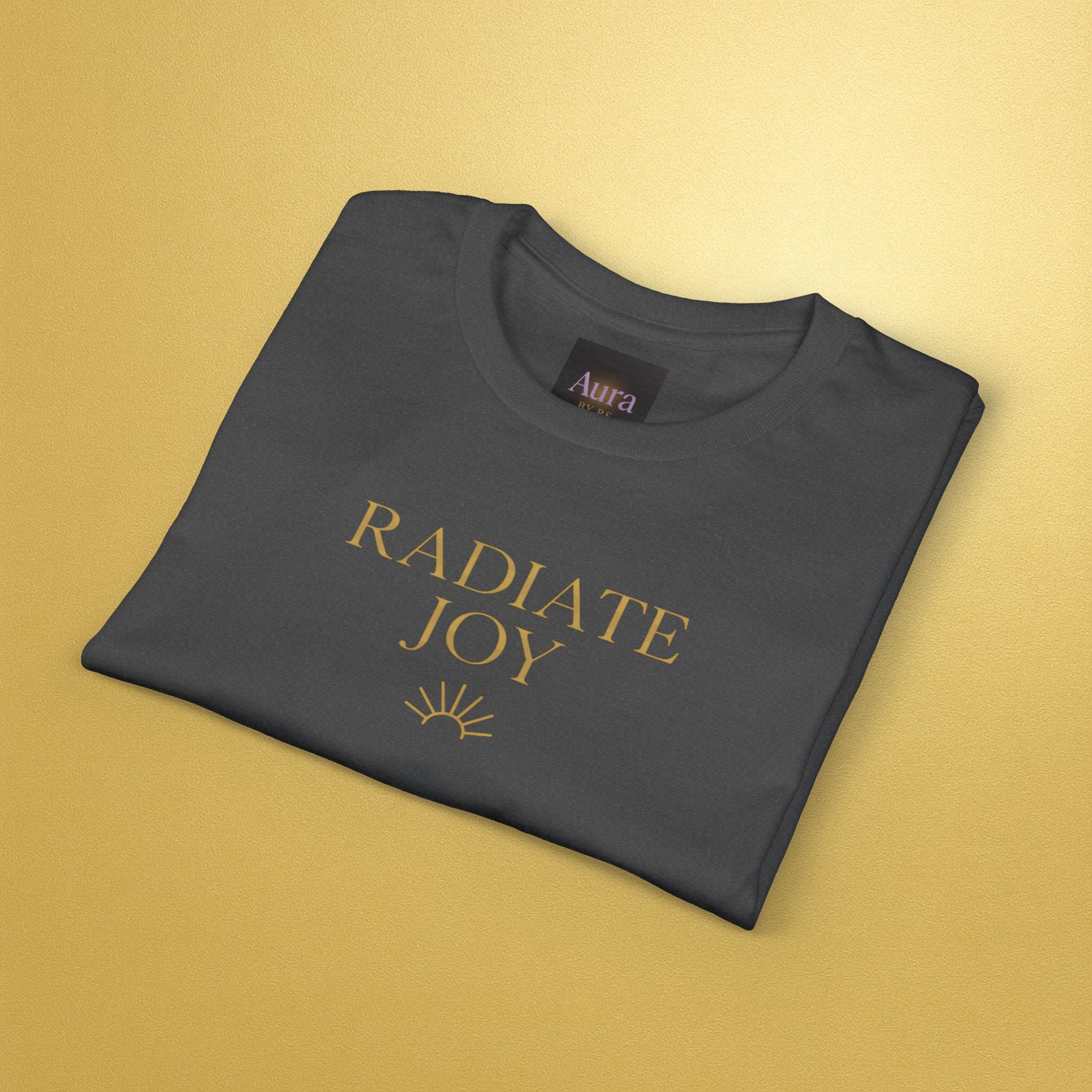 Radiate Joy Aura T-Shirt — Positive Message Tee - AURA BY RS ®