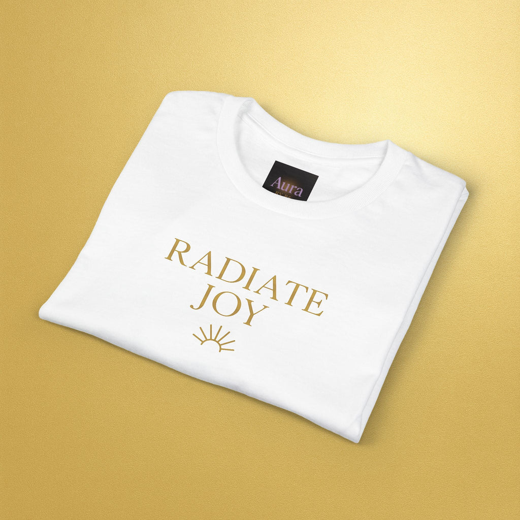 Radiate Joy Aura T-Shirt — Positive Message Tee - AURA BY RS ®