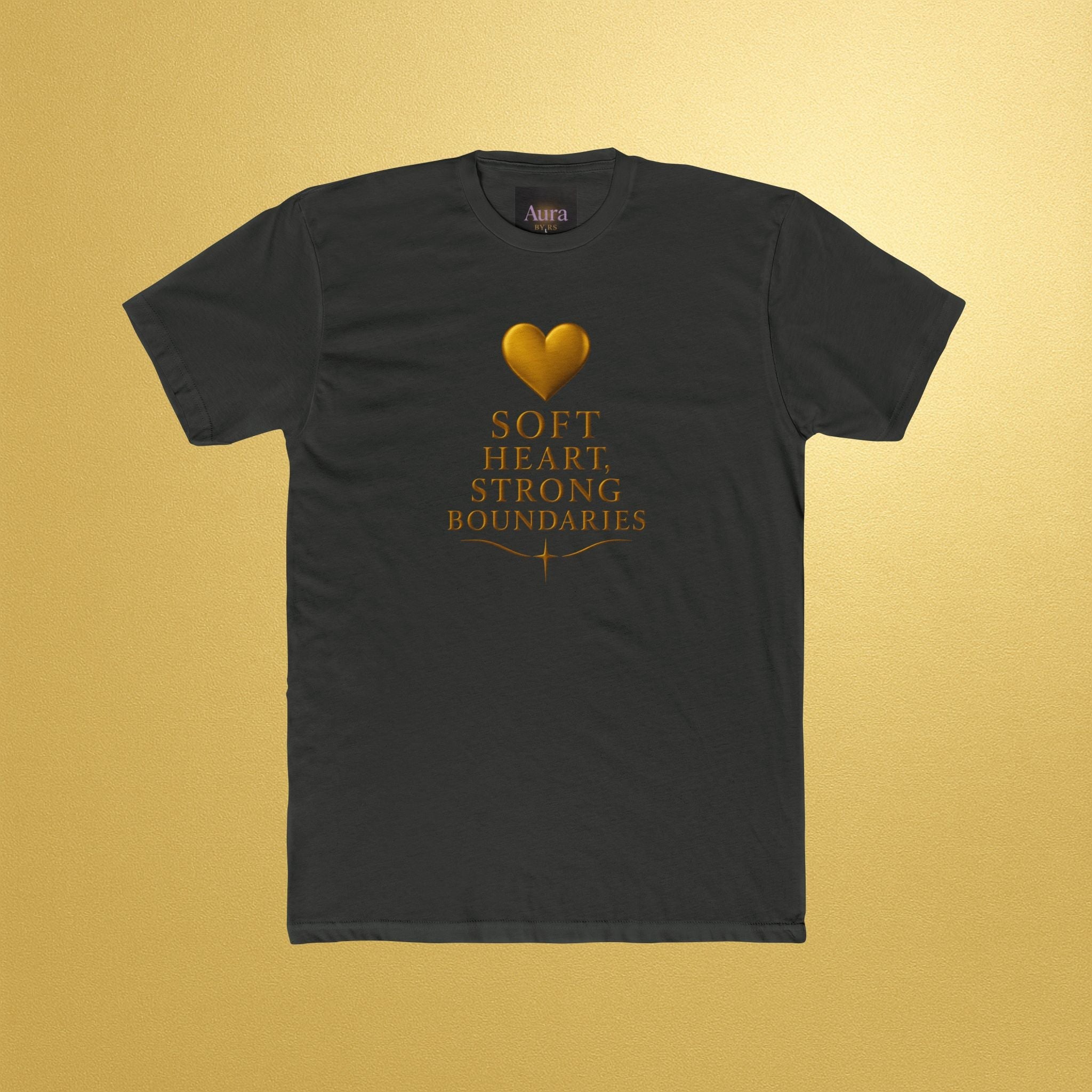 Soft Heart Strong Boundaries Tee — Inspirational Heart Graphic T-Shirt - AURA BY RS ®