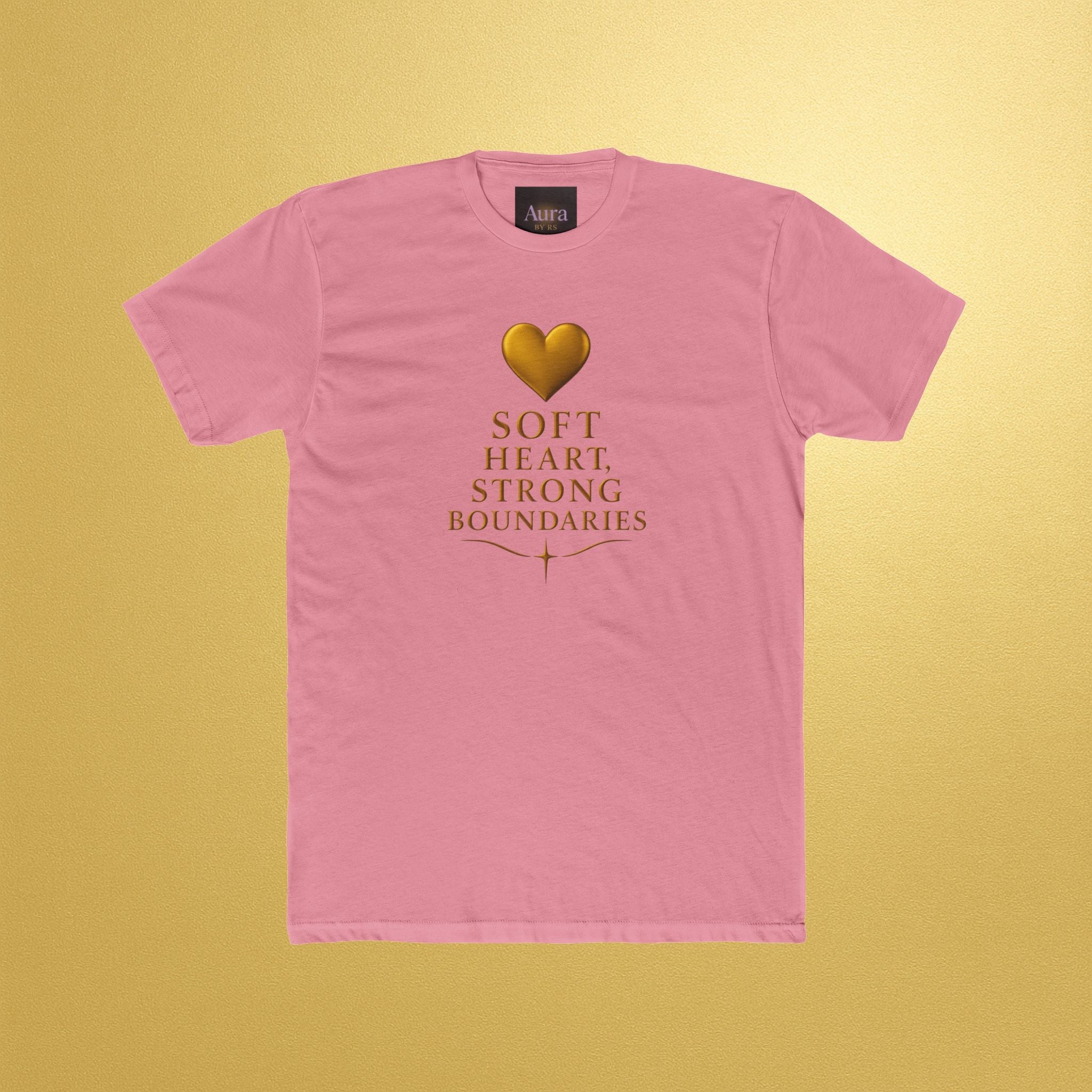 Soft Heart Strong Boundaries Tee — Inspirational Heart Graphic T-Shirt - AURA BY RS ®