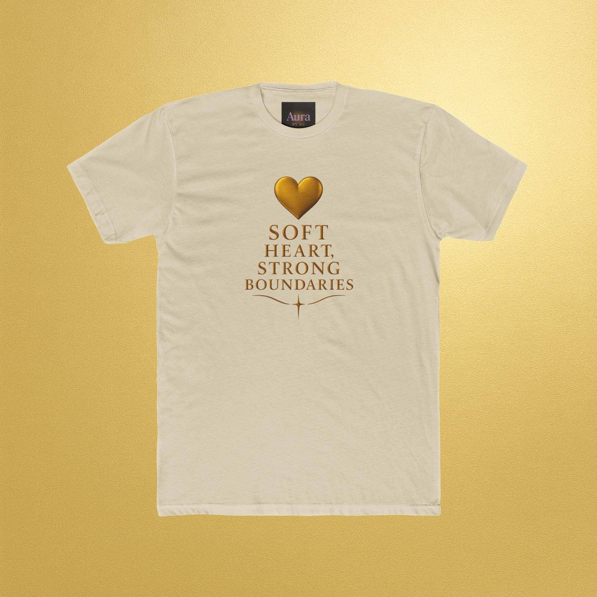 Soft Heart Strong Boundaries Tee — Inspirational Heart Graphic T-Shirt - AURA BY RS ®