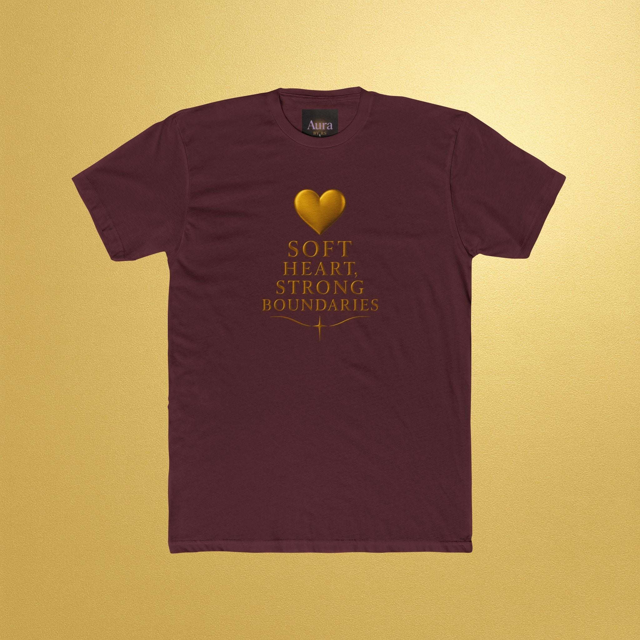 Soft Heart Strong Boundaries Tee — Inspirational Heart Graphic T-Shirt - AURA BY RS ®