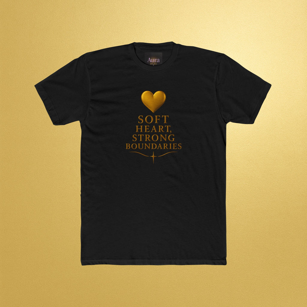 Soft Heart Strong Boundaries Tee — Inspirational Heart Graphic T-Shirt - AURA BY RS ®