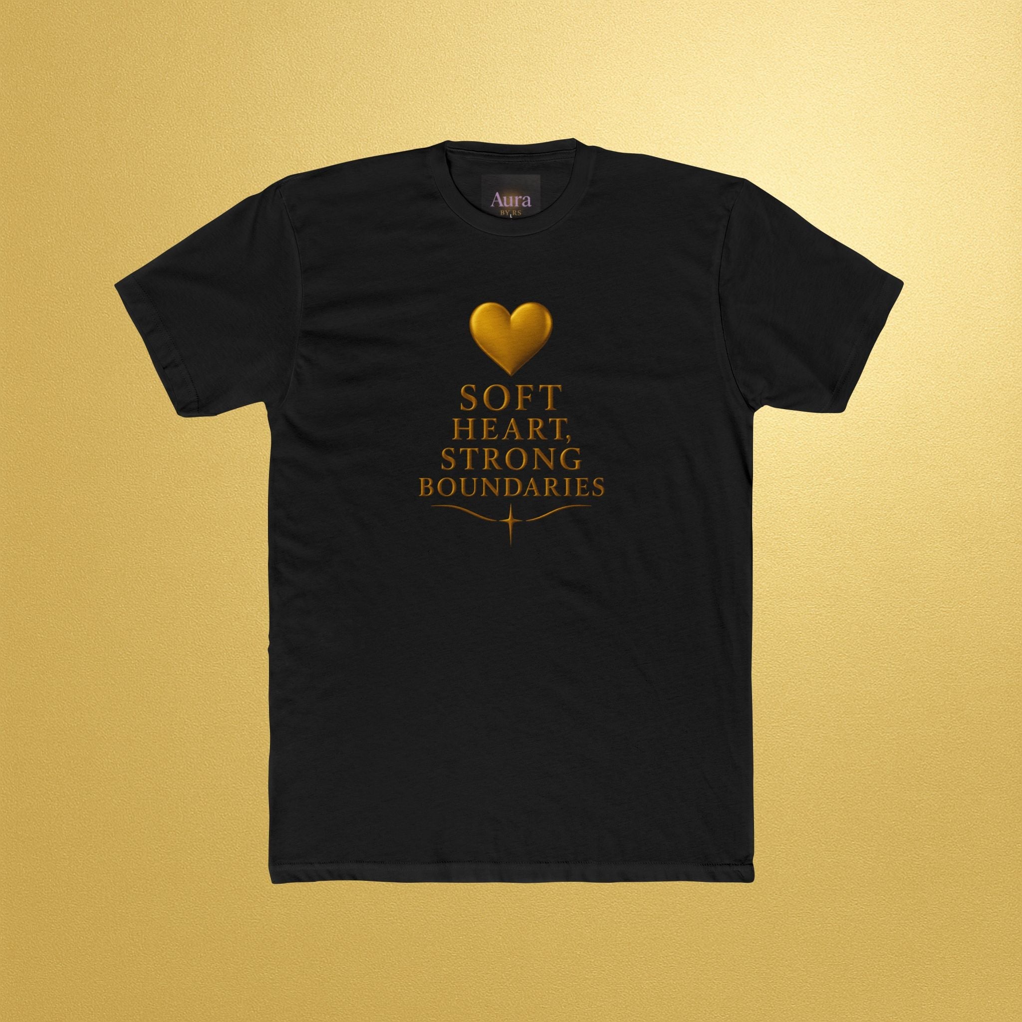 Soft Heart Strong Boundaries Tee — Inspirational Heart Graphic T-Shirt - AURA BY RS ®