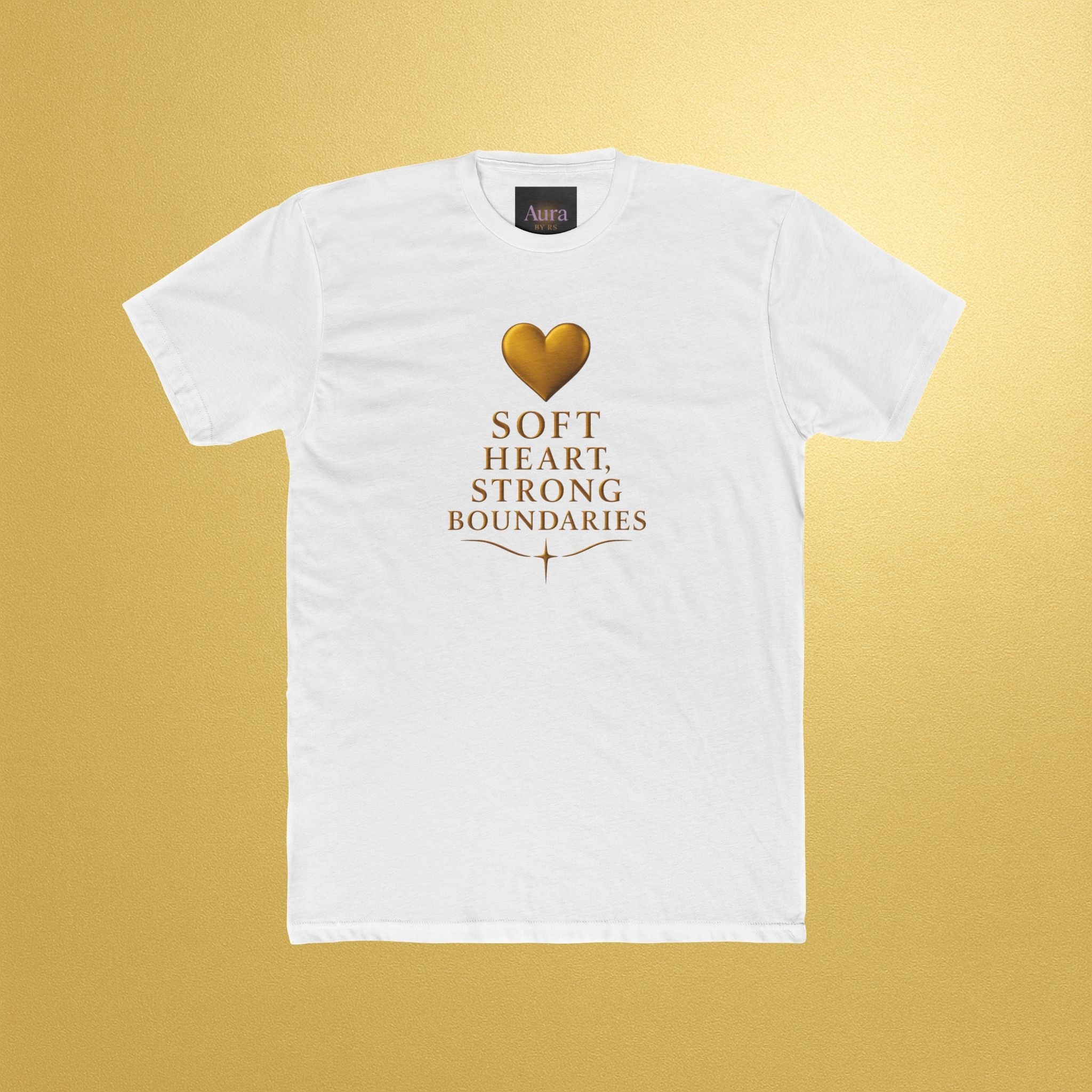 Soft Heart Strong Boundaries Tee — Inspirational Heart Graphic T-Shirt - AURA BY RS ®