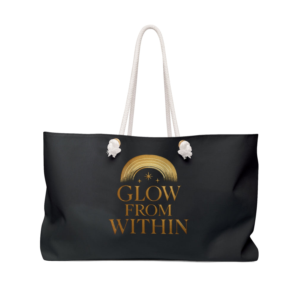 Weekender Bag — "GLOW FROM WITHIN " Self - Love Tote with Rope Handles - AURA BY RS ®